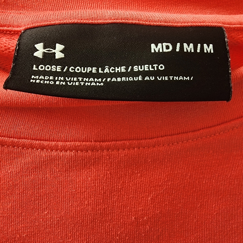 Under Armour Soft Wrap Back Athleisure Top Coral Pink Med - Picture 6 of 6